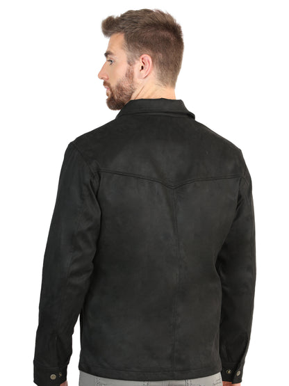 El General Men’s Suede Jacket - Black 45648