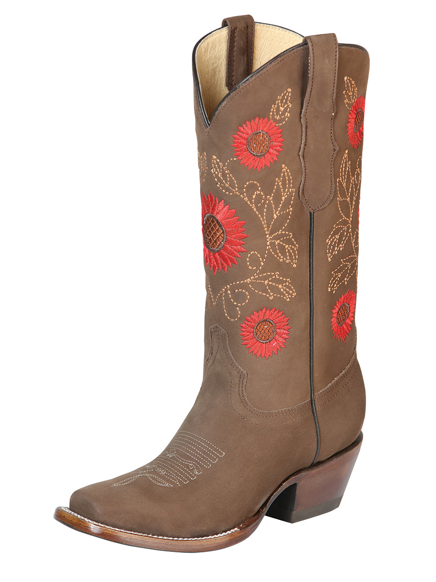 Botas vaqueras para mujer El General de piel nobuk

 - Camello 51162