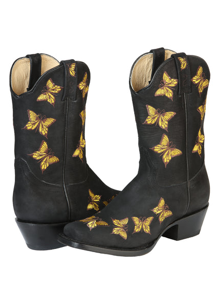 El General Womens Rodeo Boot  - Nobuck Black 51220