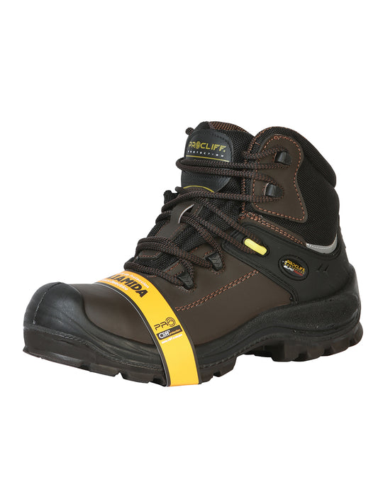 Procliff Protection Lace-Up Work Shoe- Brown 91604