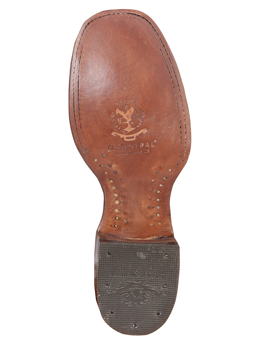 Botín de punta cuadrada El General - Nobuck marrón 126192
