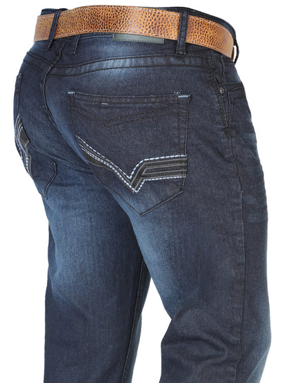 Pantalones vaqueros ajustados elásticos El Norteño en azul oscuro 126634