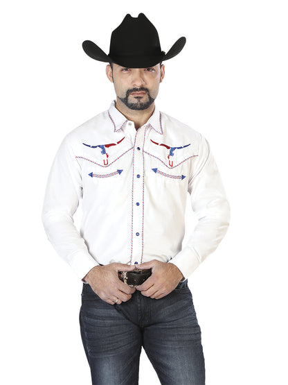 El Señor de los Cielos Embroidery Shirt White/Red 126672