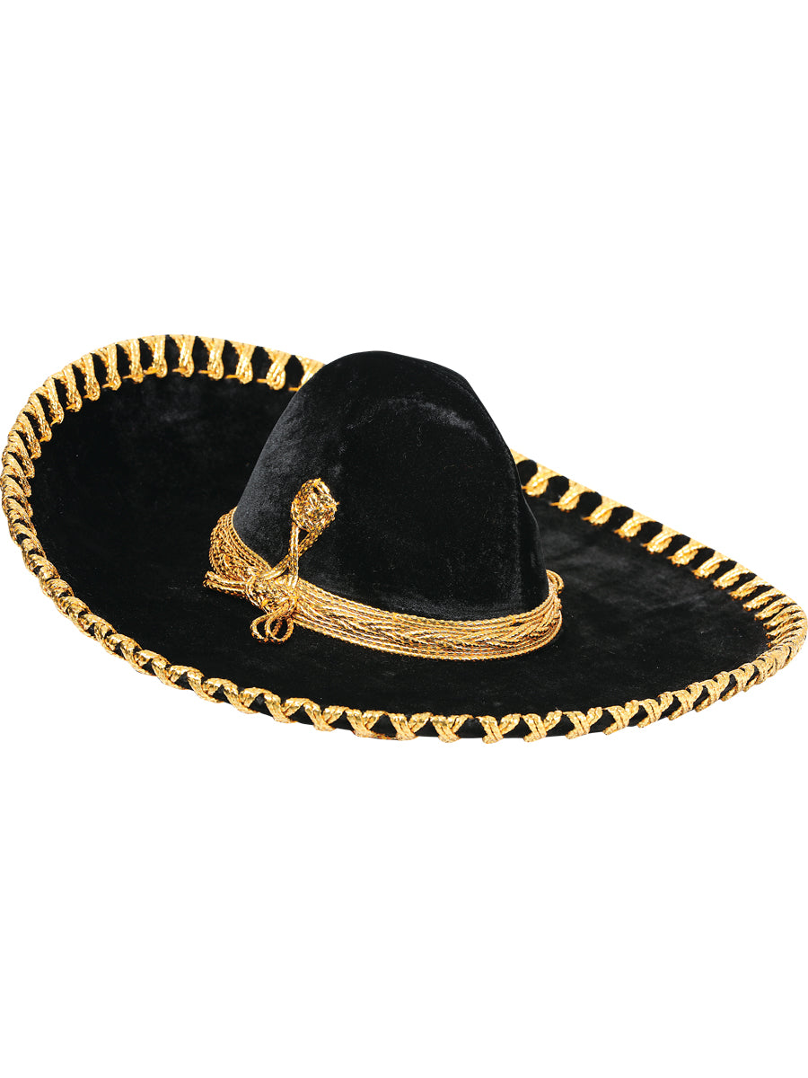 Kids 
Mexican Charro Hat Velvet Black/Gold 600318