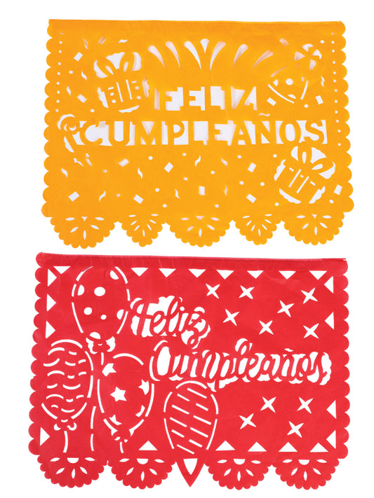 Papel Decorativo Picado Feliz Cumpleaños Multicolor 601852