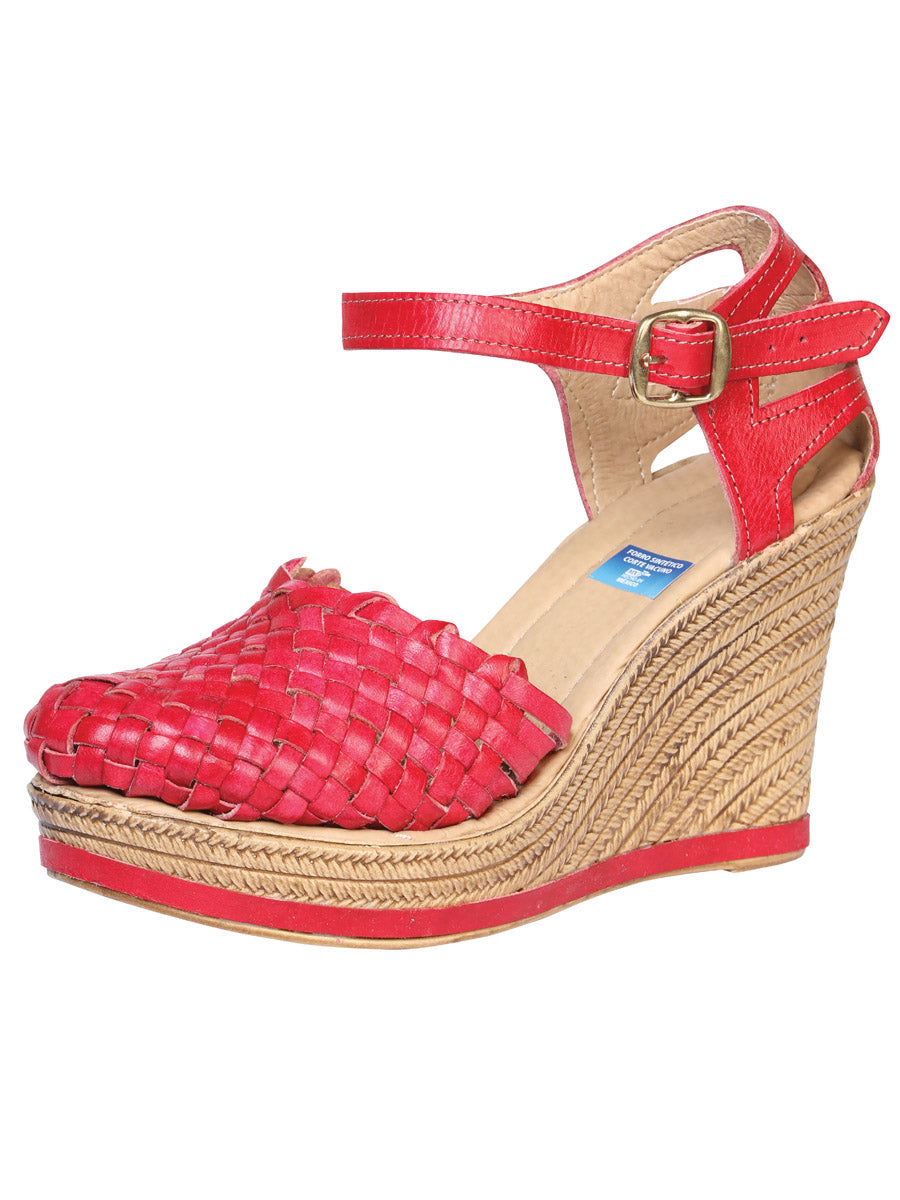 Sandalias Artesanales Mexicanas Piel Roja 601927