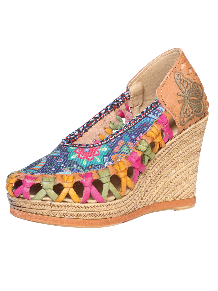 Sandalias Artesanales Mexicanas Piel Multicolor 601934