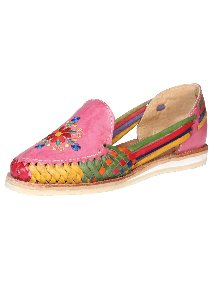 Sandalias Artesanales Mexicanas Piel Rosa 602361