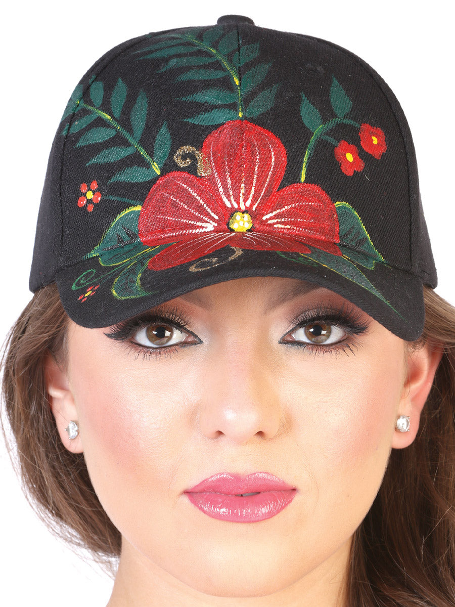 Gorra artesanal pintada a mano 60% poliéster, 40% Nailon Negro 602670