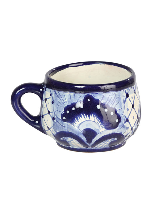 Taza de Té Decorativa Artesanal Talavera Azul 603318