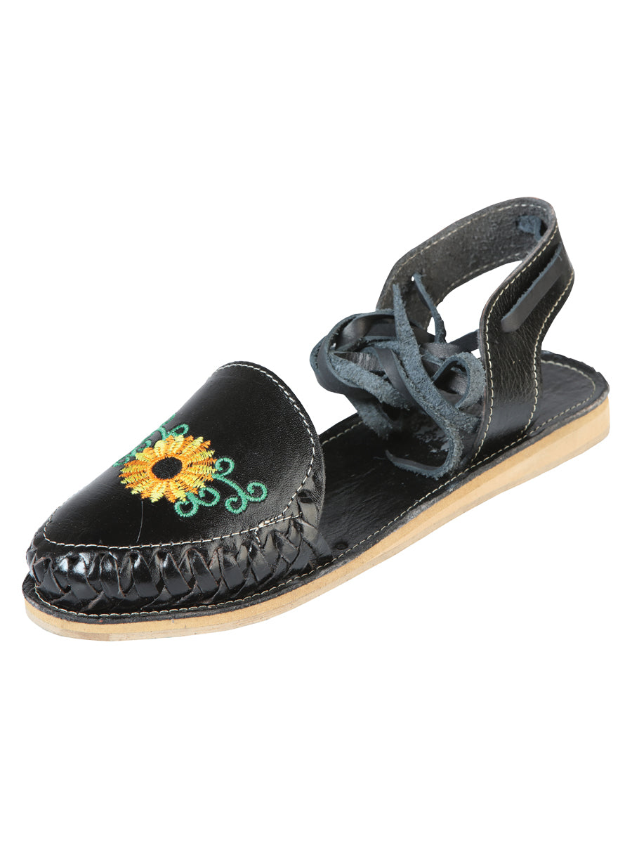 Sandalias Artesanales Mexicanas Piel Negra 603919