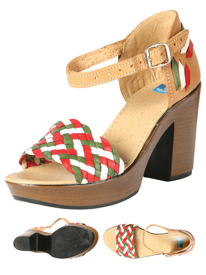 Sandalias Artesanales Mexicanas Piel Tricolor 603941
