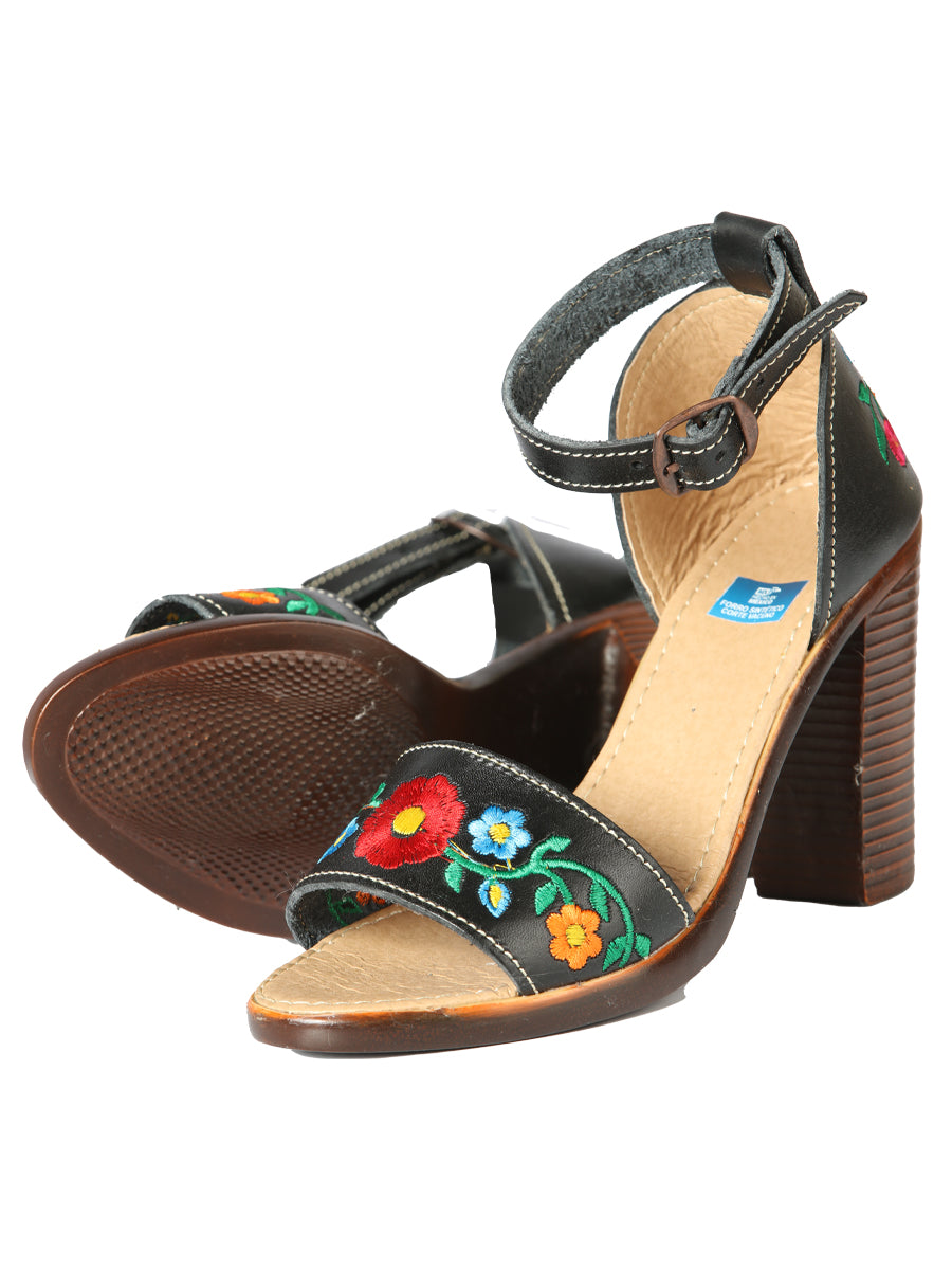 Sandalias Artesanales Mexicanas Piel Negra 603952