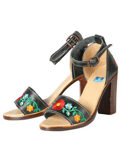 Sandalias Artesanales Mexicanas Piel Negra 603952