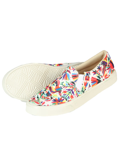 Mexican Artisanal Yute Tennis 50% Cotton, 50% Polyester White  603956