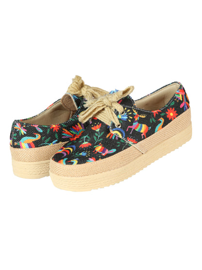 Mexican Artisanal Yute Tennis 50% Cotton, 50% Polyester  Multicolor 603958