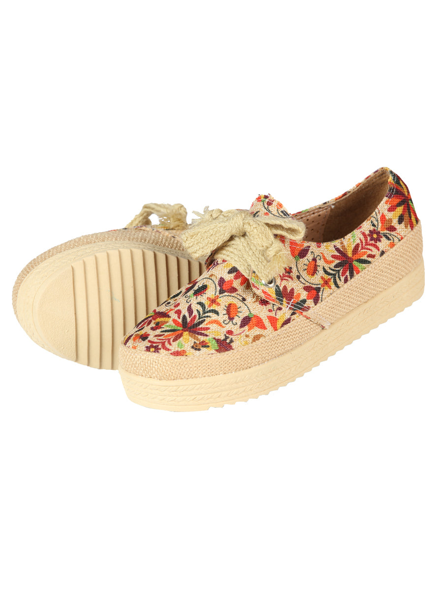 Tenis de Yute Artesanal Mexicano 50% Algodón, 50% Poliéster Multicolor 603959