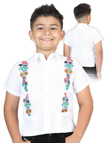 Camisa Bordada Artesanal 100% Algodón Blanca 603981
