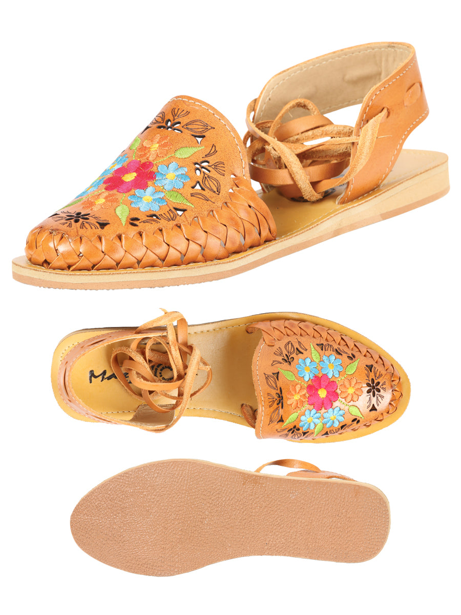 Sandalias Artesanales Mexicanas Piel Miel 604020